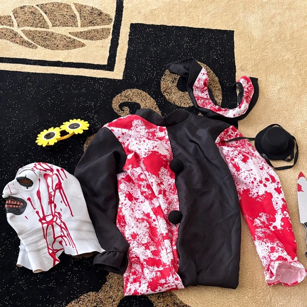 Art the clown- Terrifier kids costume- Red and Black